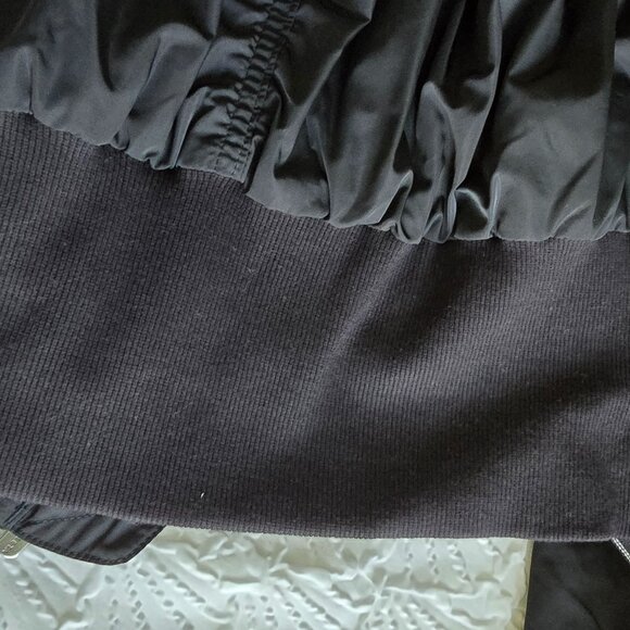 Athleta Jet Set Bomber Jacket Black Sz Medium EUC - Picture 13 of 15